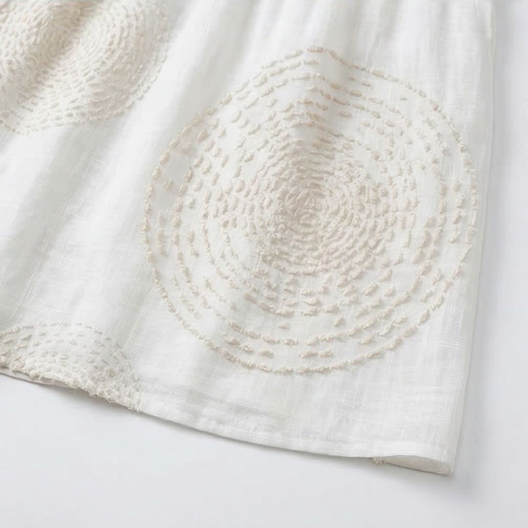 Embroidered casual dress for women.