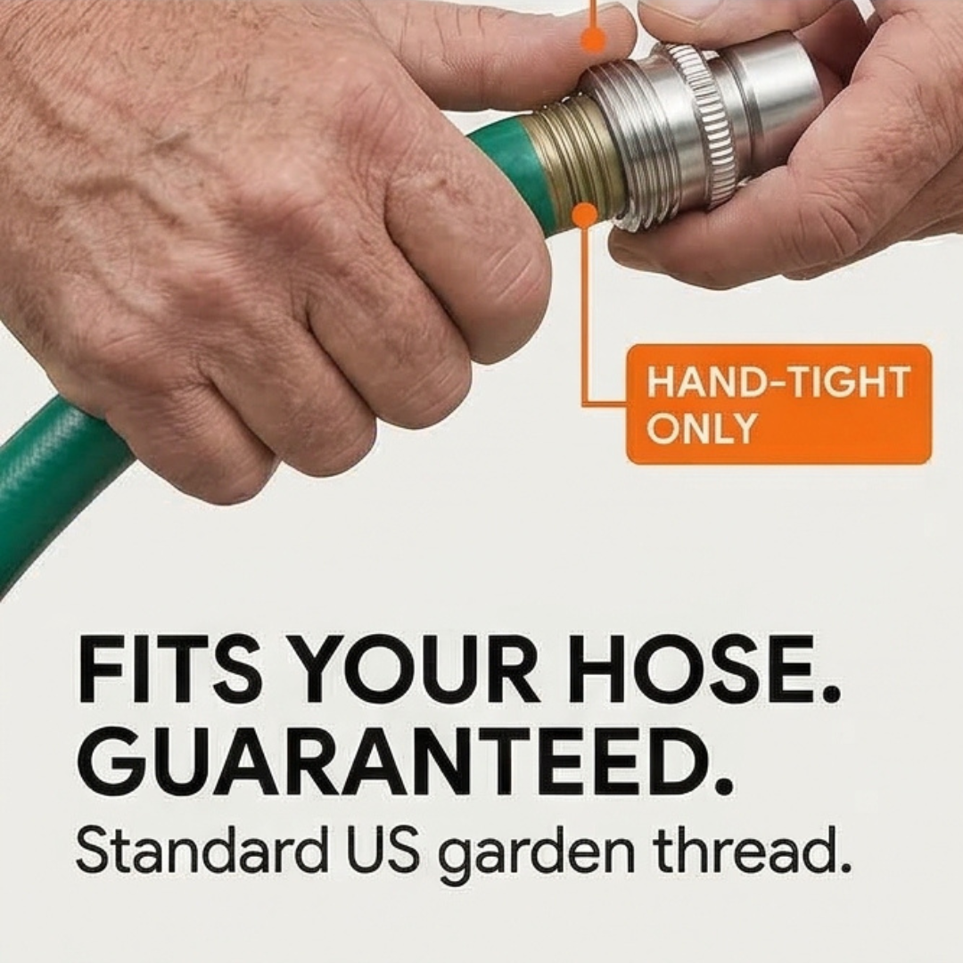 Flowsnap - Stainless Steel Garden Hose Quick Connect Set