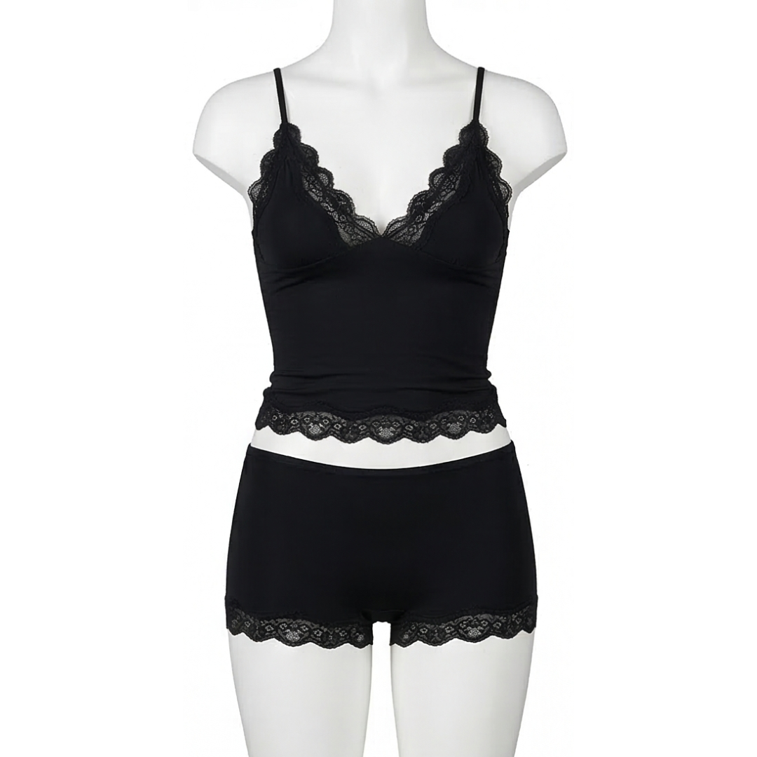 Lunaire - Seamless Lace Camisole and Boxer Brief Set