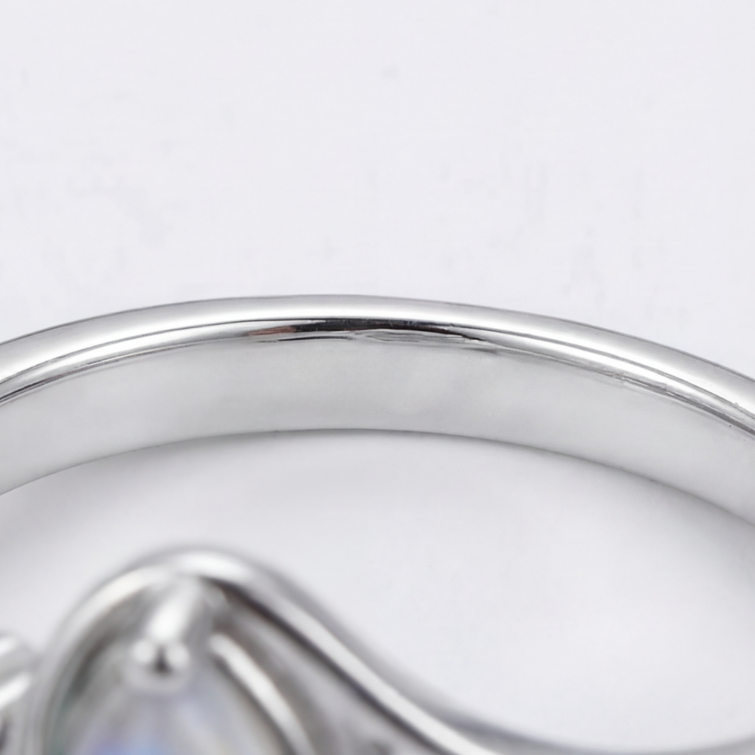 Lunara – Flowing Moonstone Ring with Crystal Accents