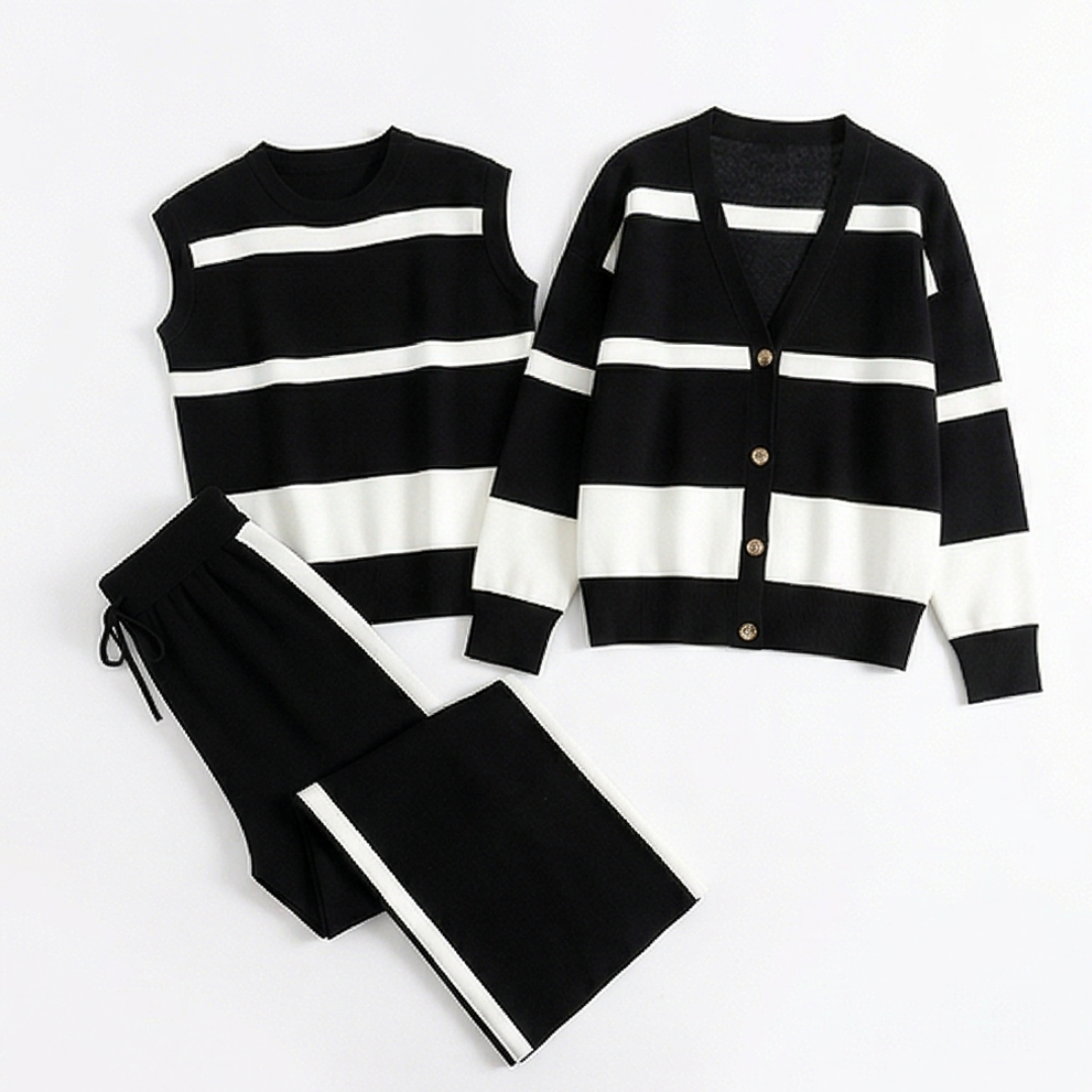 Lunaire – Women's 3 Piece Coordinated Knit Lounge Set