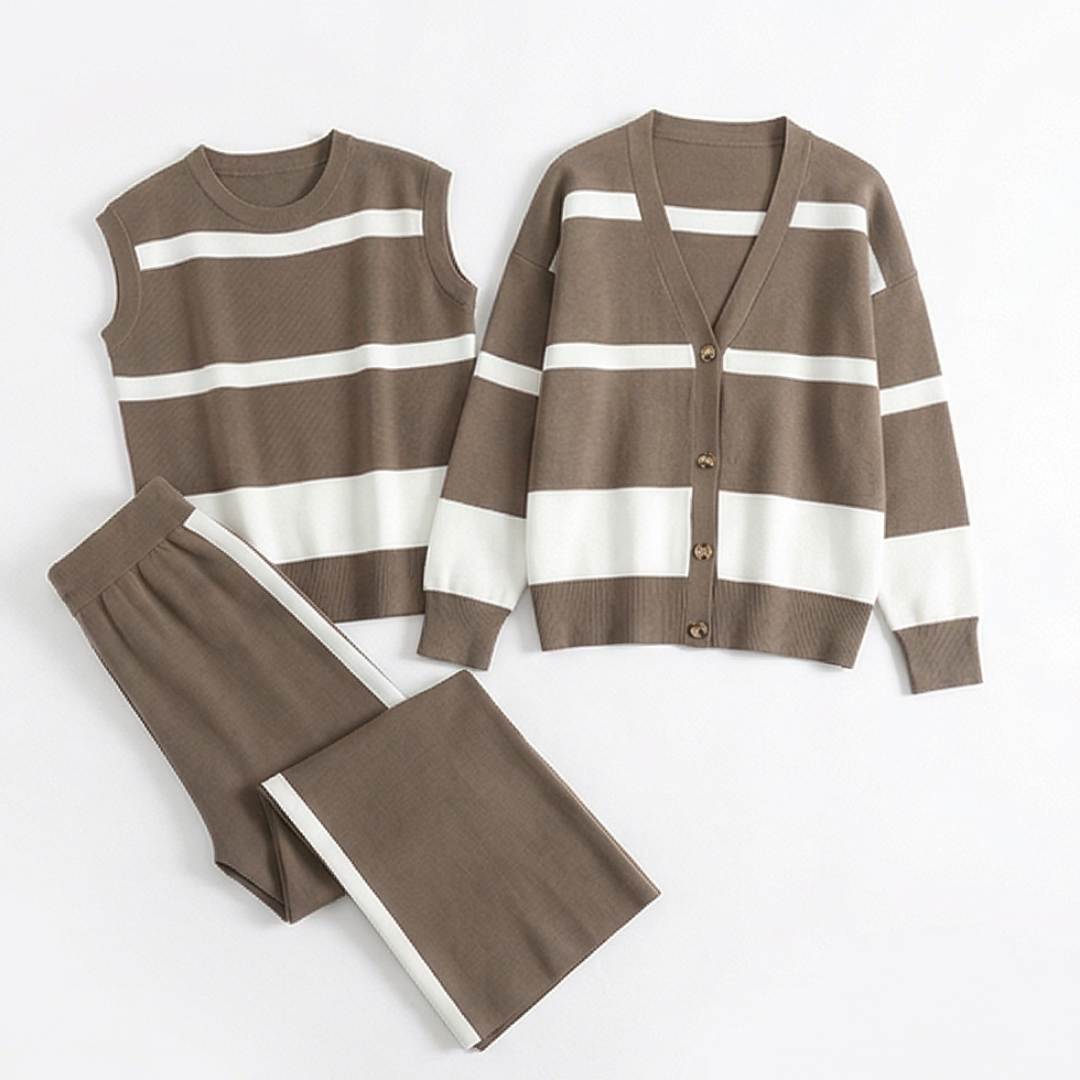 Lunaire – Women's 3 Piece Coordinated Knit Lounge Set
