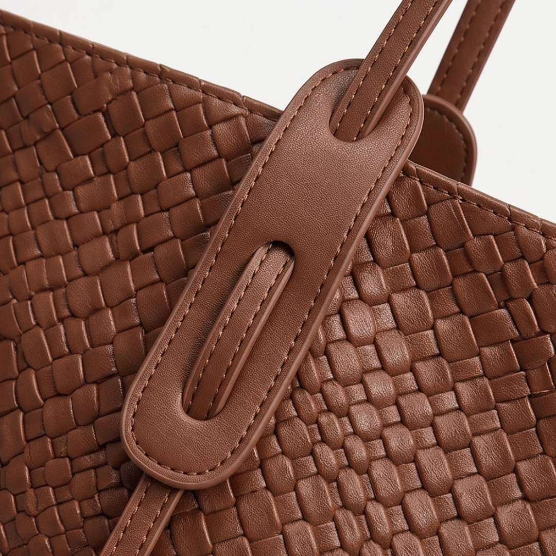 Ardenna – Woven Faux Leather Tote