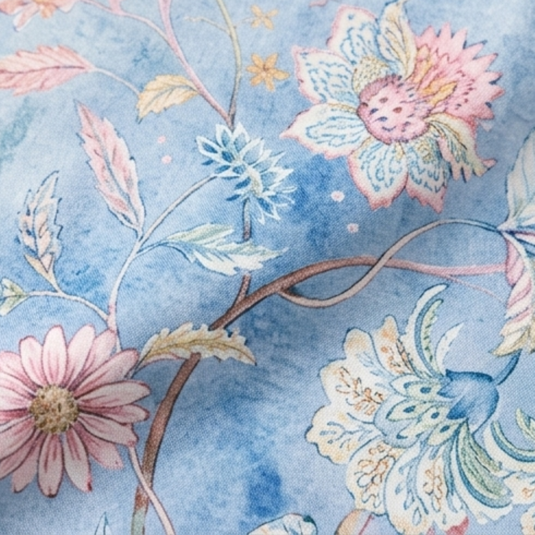 Florenza – Watercolor Floral V-Neck Blouse