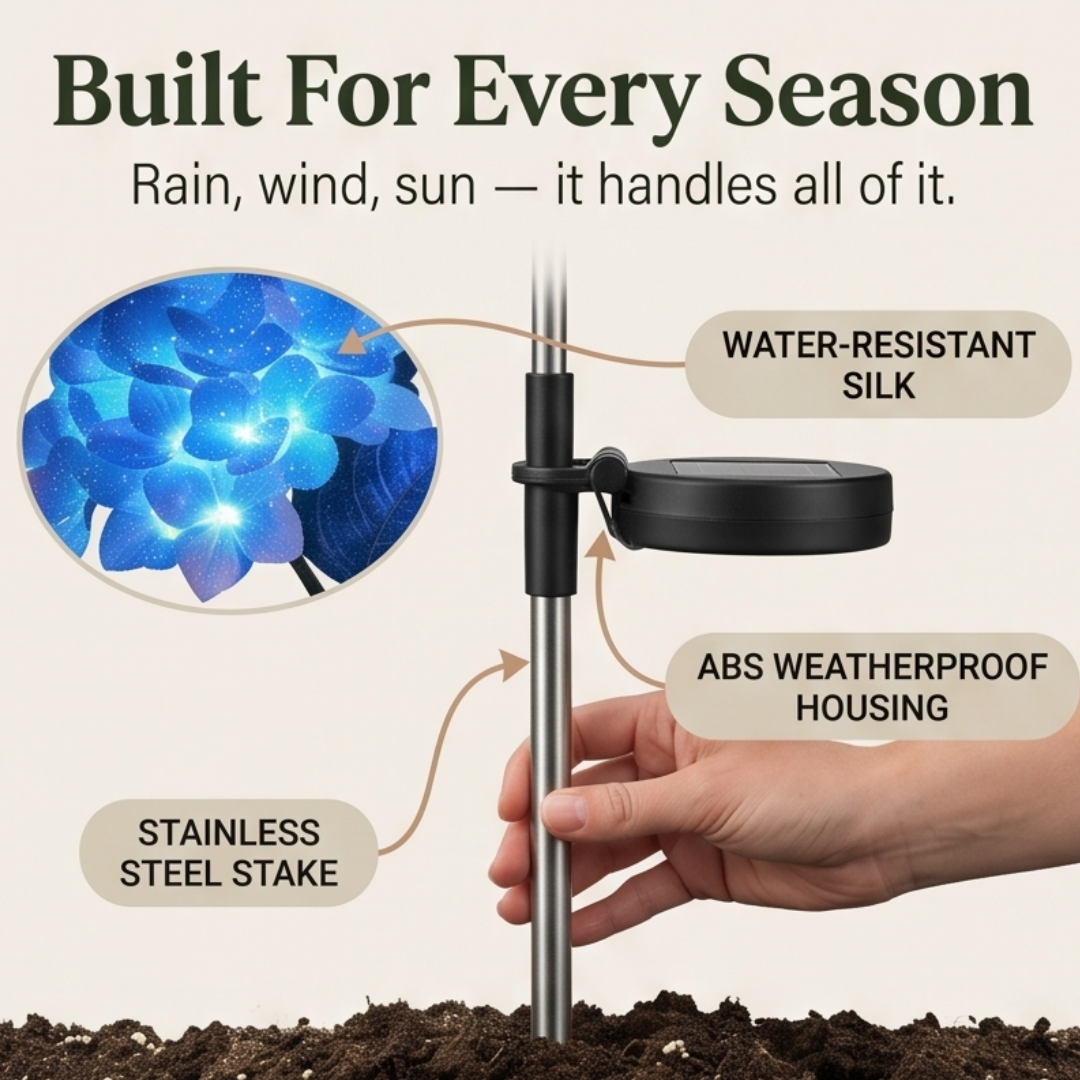 Lumelle – Solar Hydrangea Garden Lights (2-Pack)