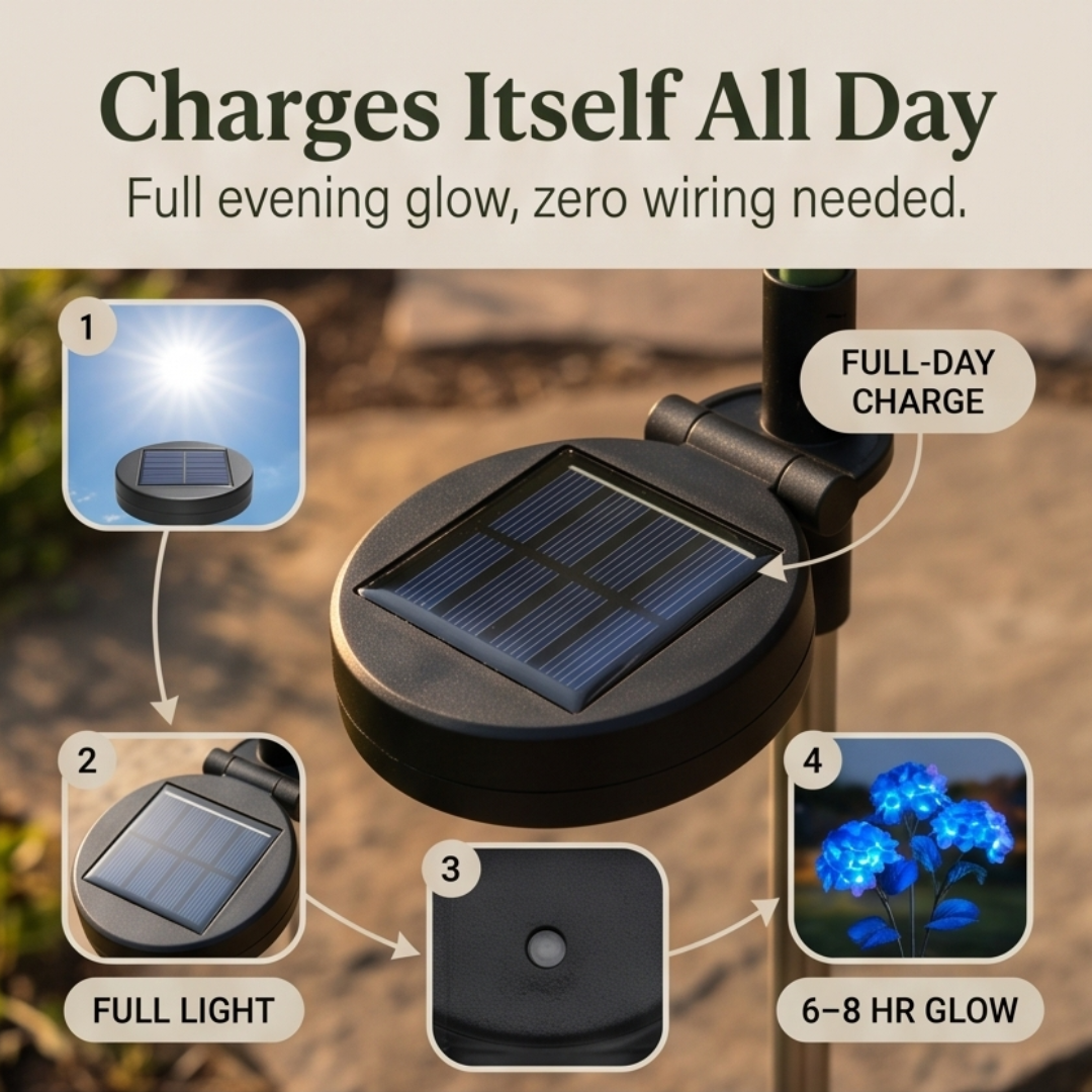 Lumelle – Solar Hydrangea Garden Lights (2-Pack)