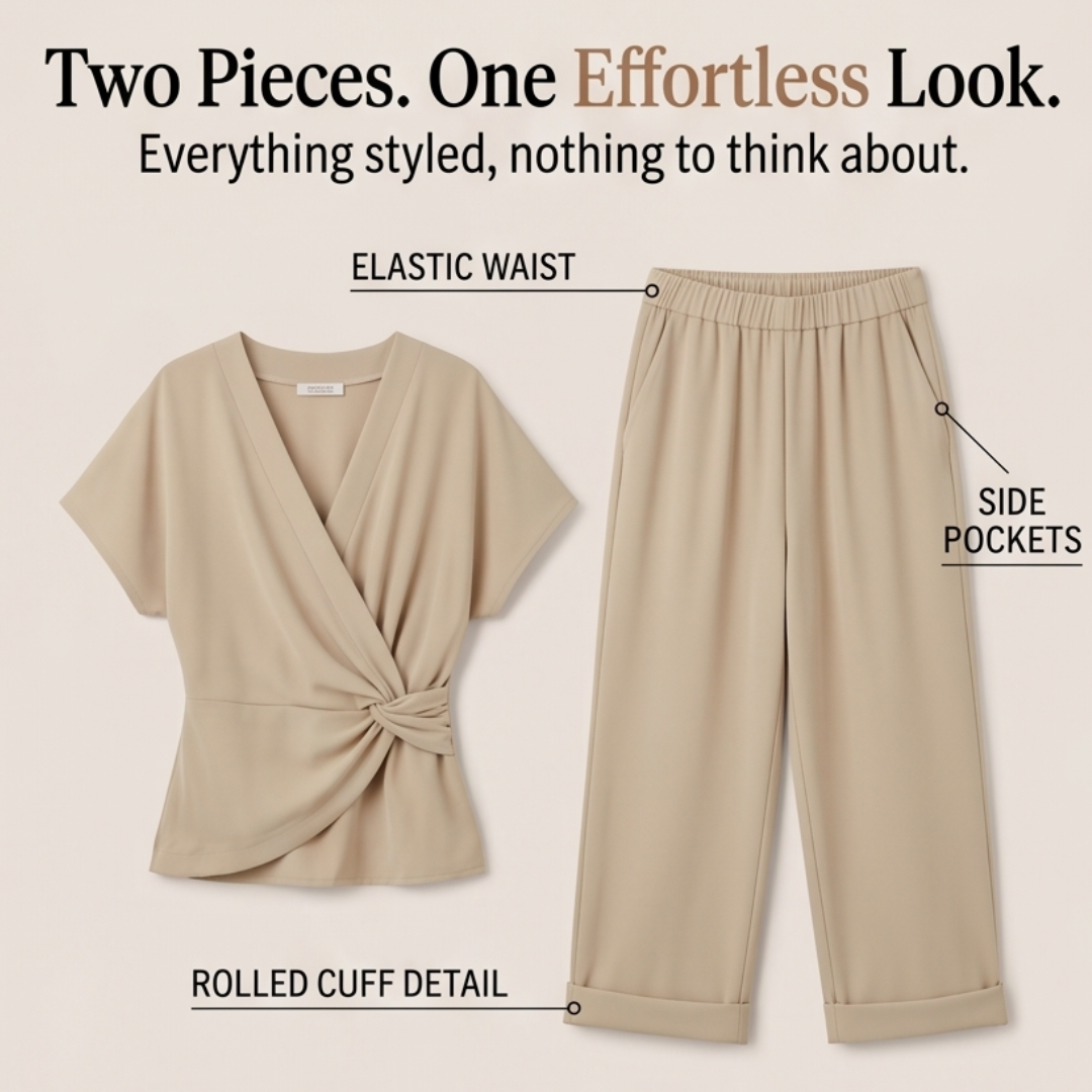 Florenza – Women's Wrap-Front Two-Piece Set