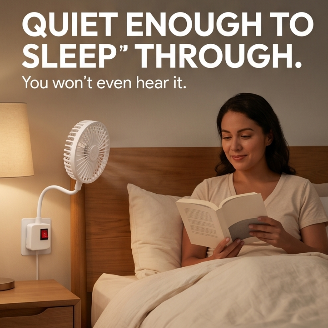 Breezely – Plug-In Mini Fan with Flexible Neck