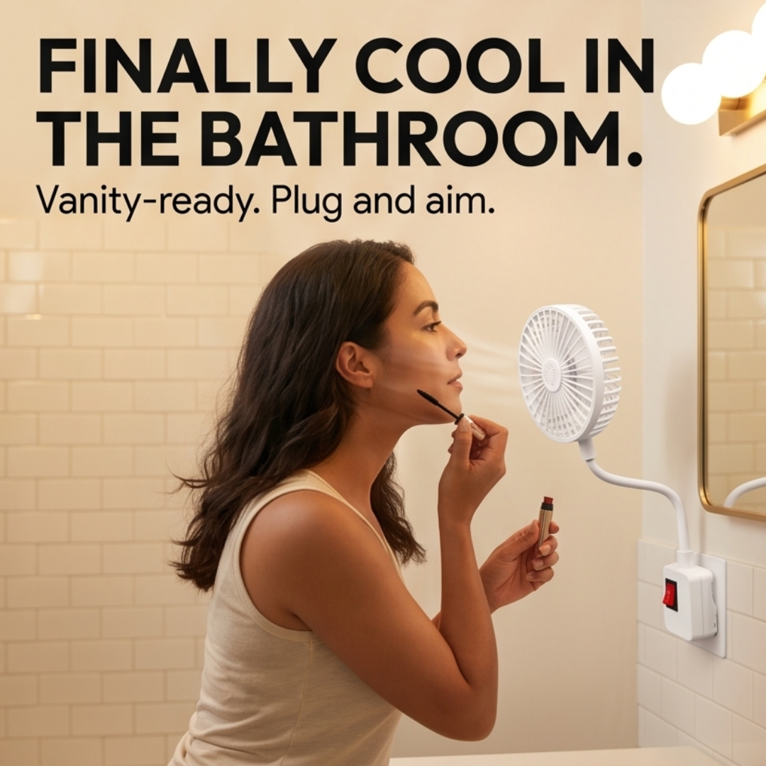 Breezely – Plug-In Mini Fan with Flexible Neck