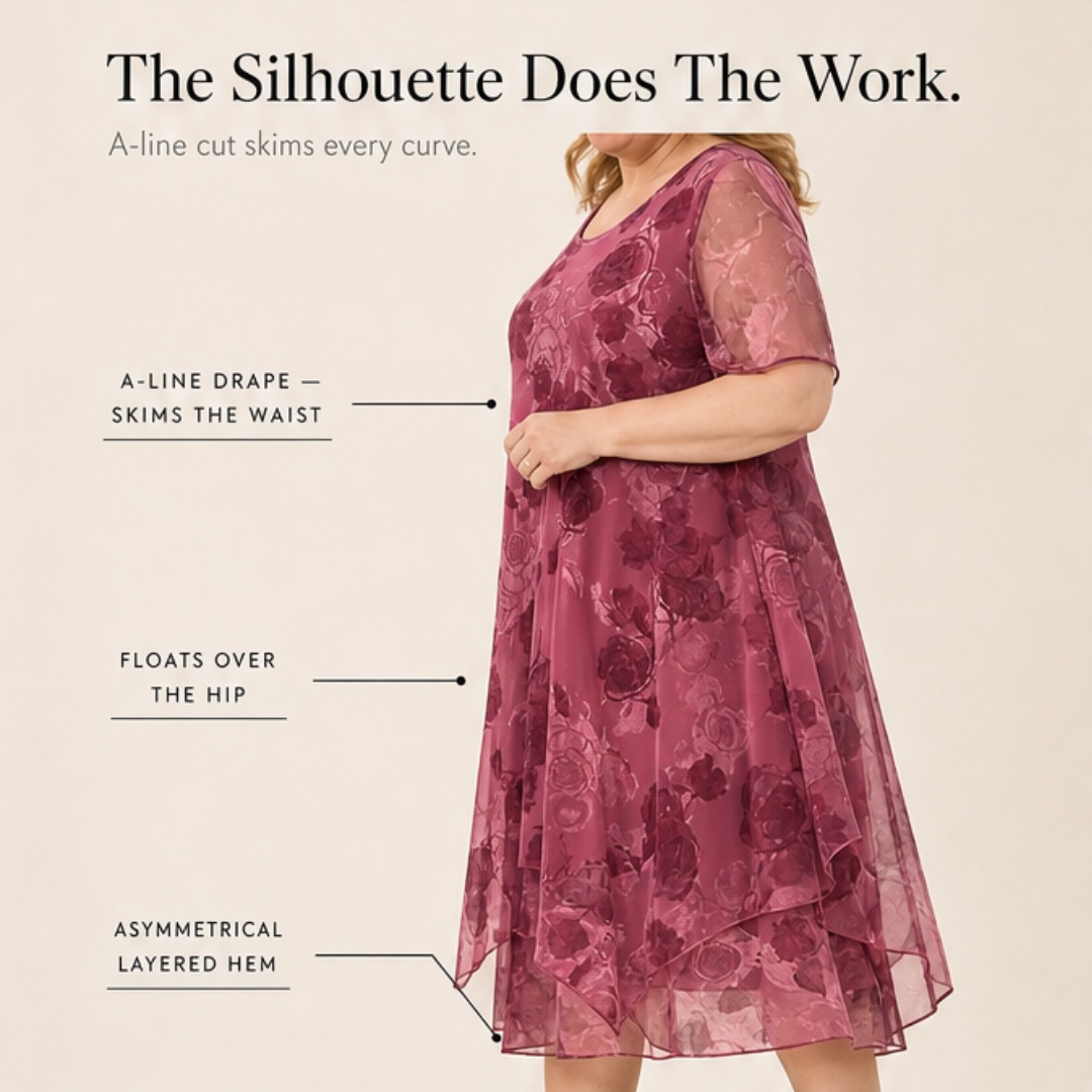 Florenza – Women's Layered Chiffon Floral Dress