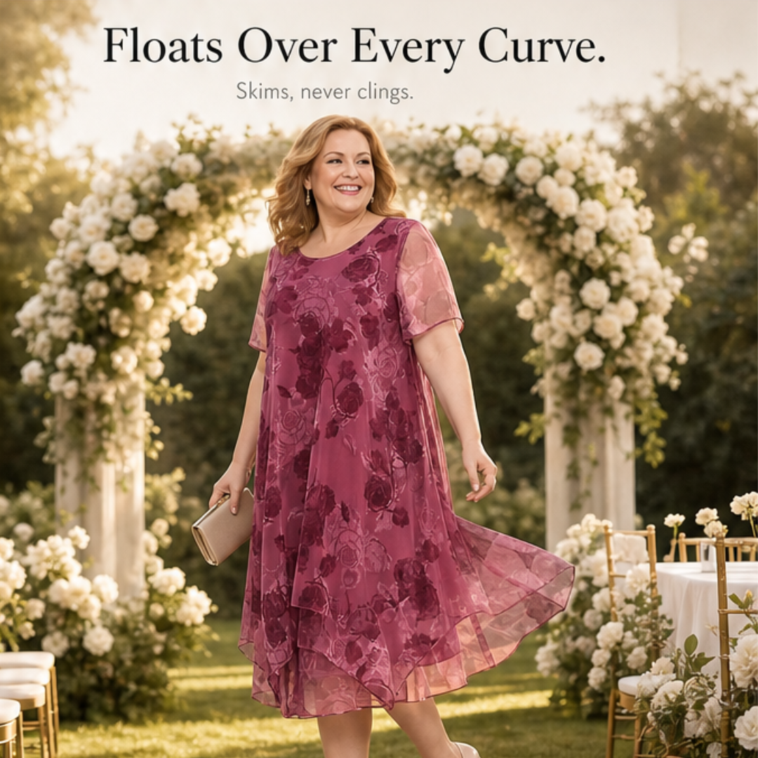 Florenza – Women's Layered Chiffon Floral Dress