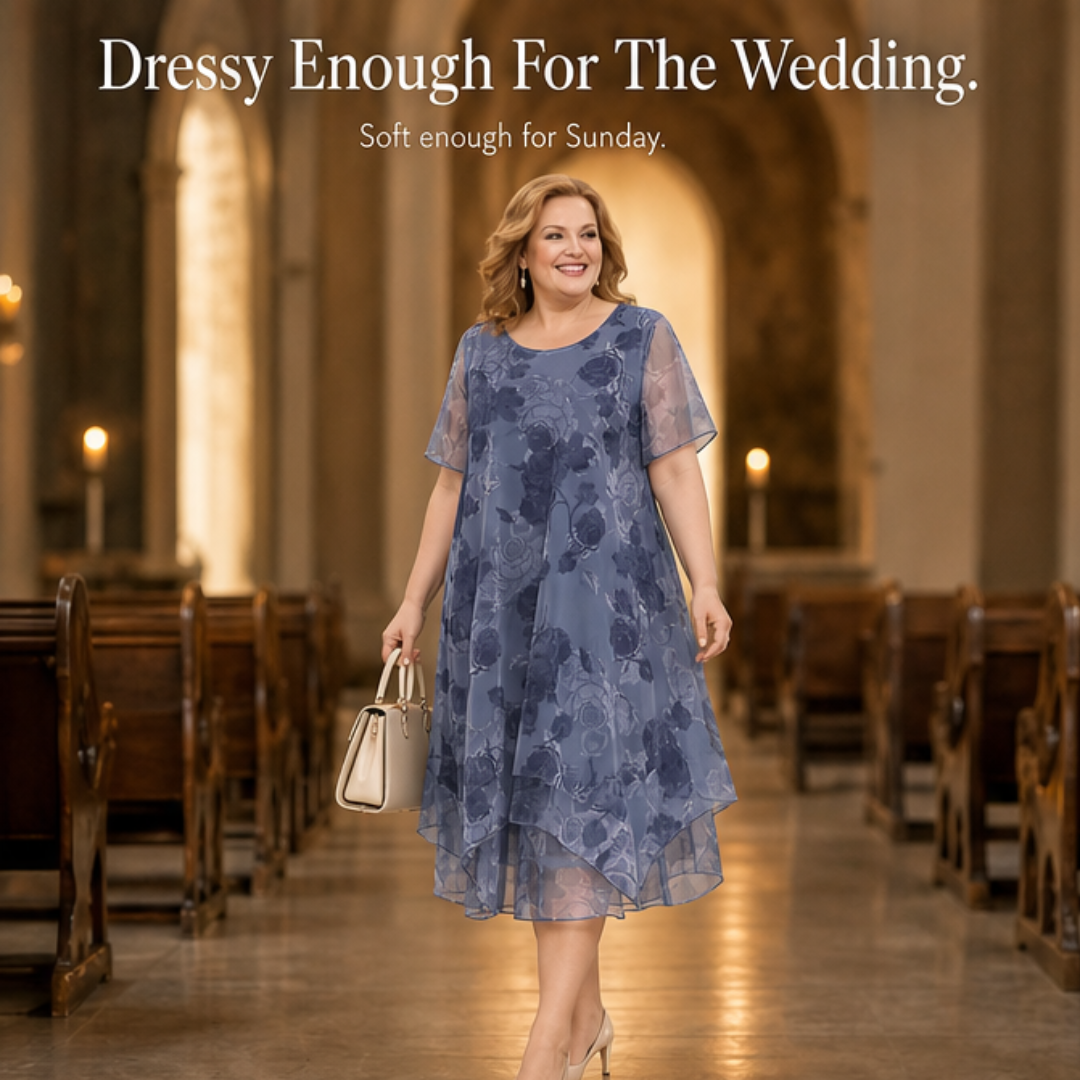 Florenza – Women's Layered Chiffon Floral Dress