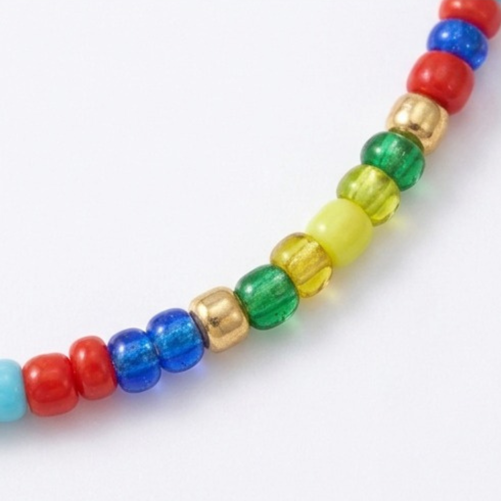 Liora – Colorful Beaded Initial Necklace
