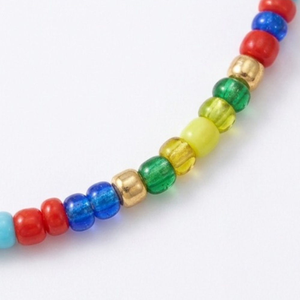 Liora – Colorful Beaded Initial Necklace