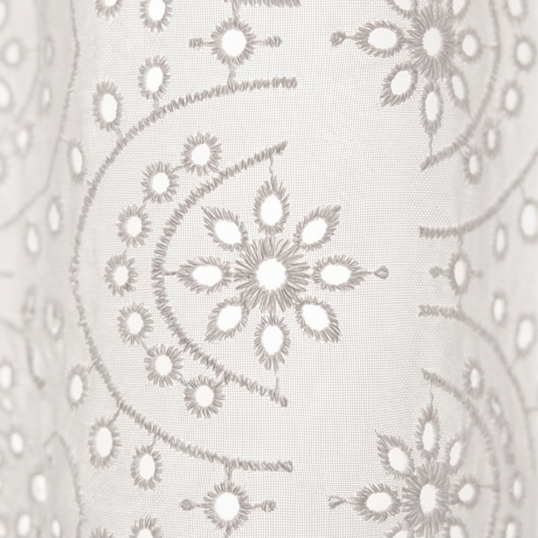 Florelle – Embroidered Eyelet Button Blouse