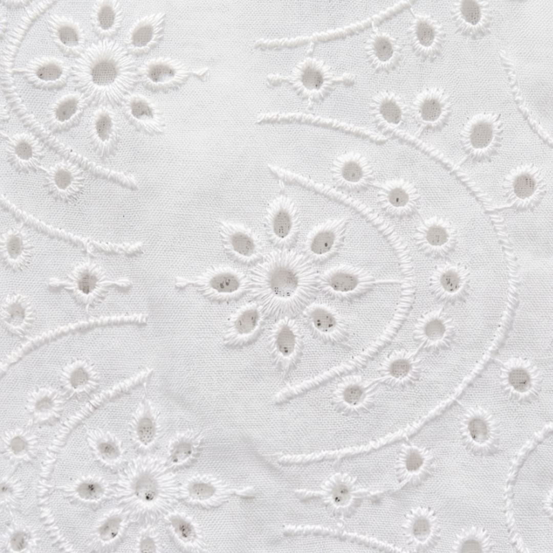 Florelle – Embroidered Eyelet Button Blouse