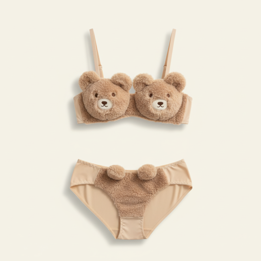 Cozyelle - Women's Plush Lingerie Set, Soft Fleece Cozy Warm
