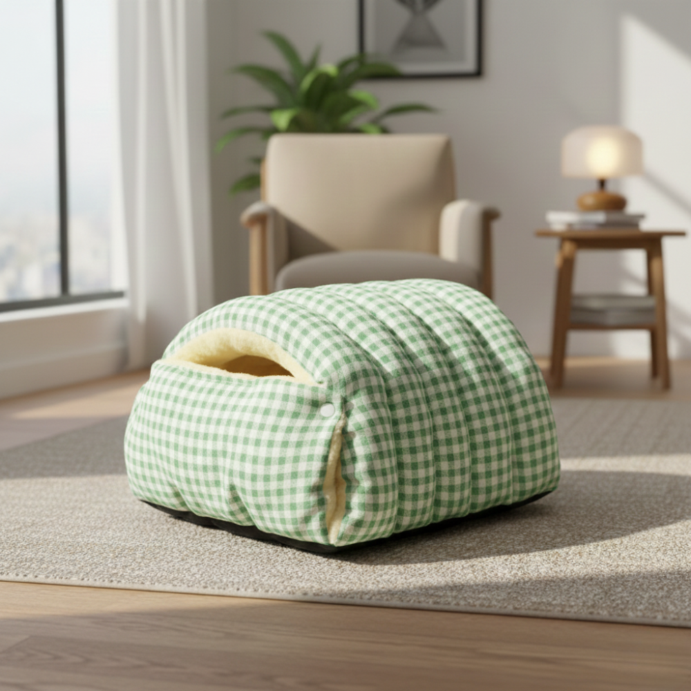 Cavina – Plush Half-Dome Cave Bed for Cats