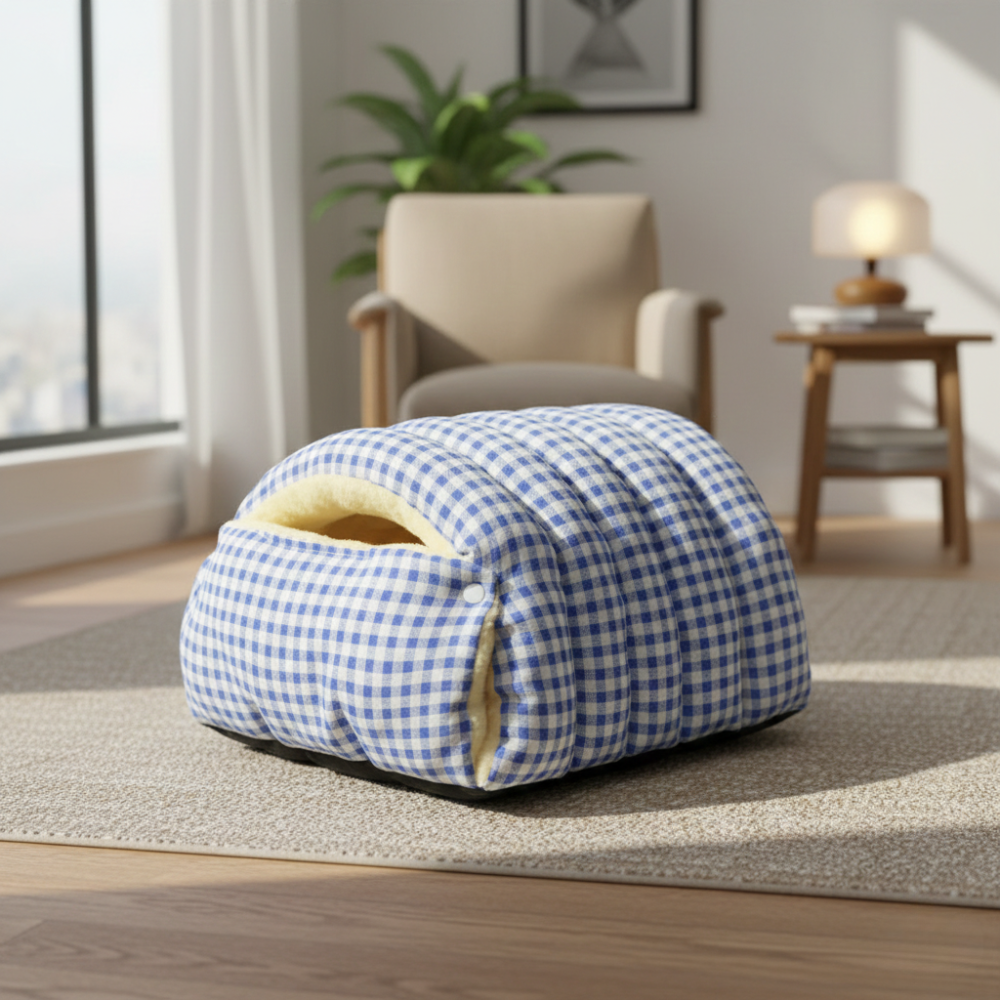Cavina – Plush Half-Dome Cave Bed for Cats