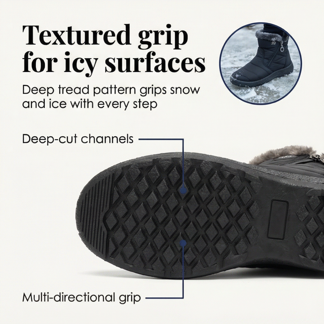 Frostiva - Fur Lined Winter Ankle Boots