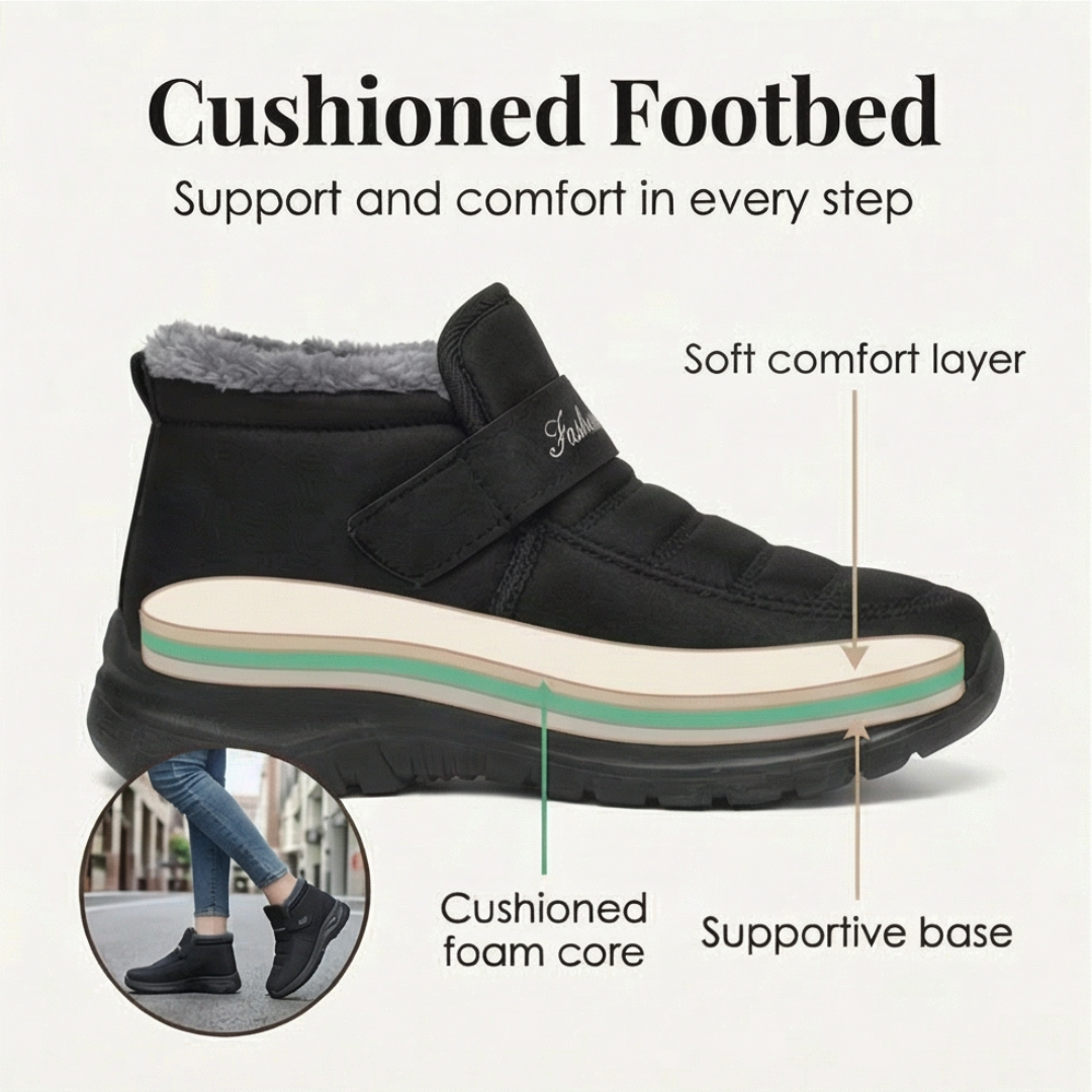Cozara - Fur Lined Slip On Winter Boots
