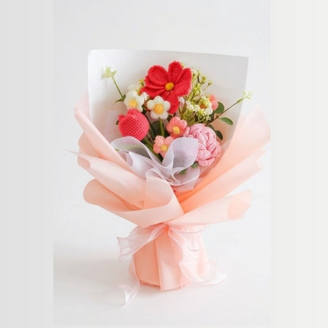 Bloomora – Handmade Crochet Flower Bouquet