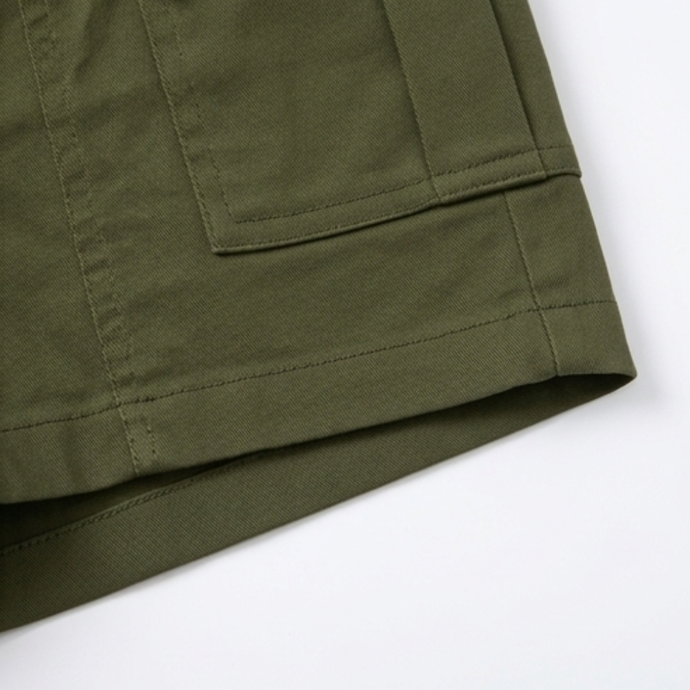 Curvella – Women's High-Waisted Stretch Cargo Shorts