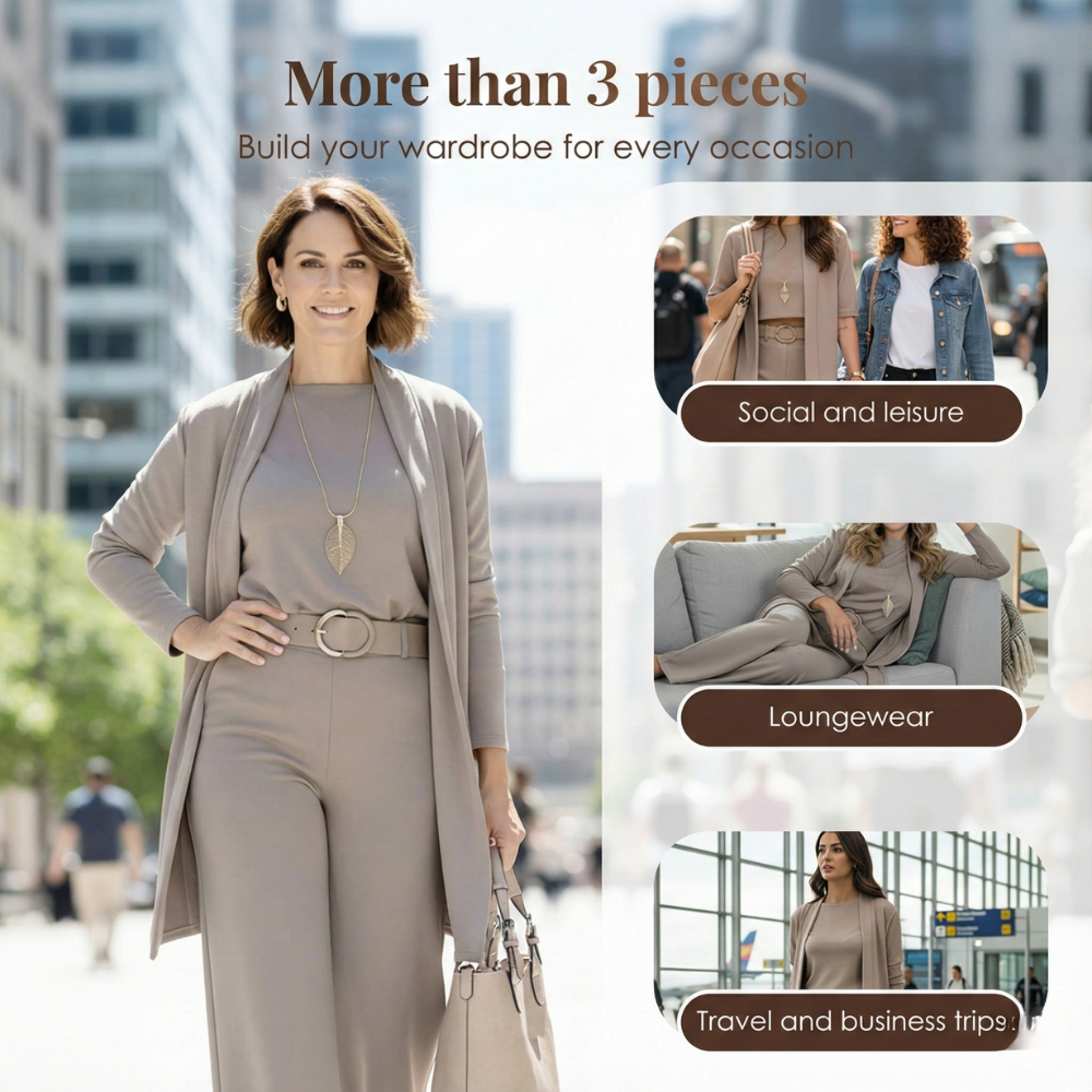 Elysette – Women’s 3-Piece Coordinated Lounge Set