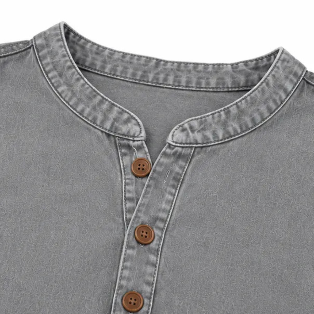 Avelyn – Henley Tunic Top with Side Buttons for Women