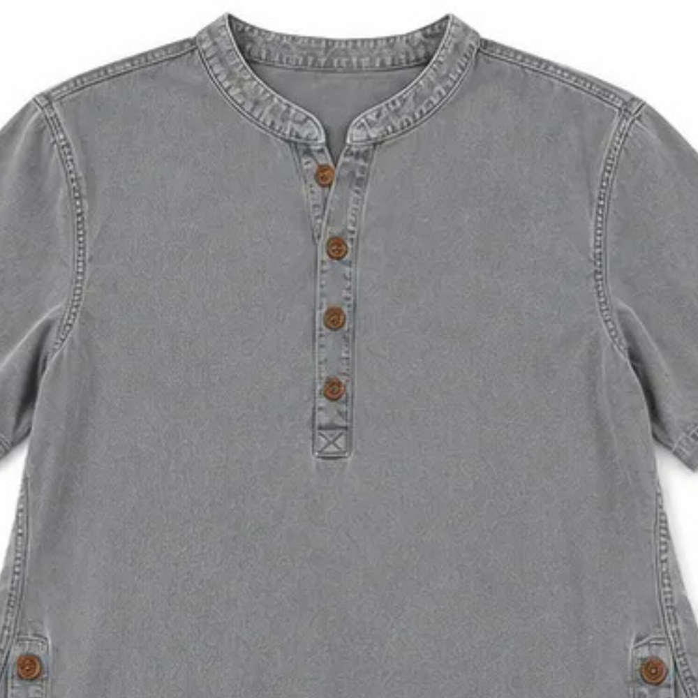 Avelyn – Henley Tunic Top with Side Buttons for Women
