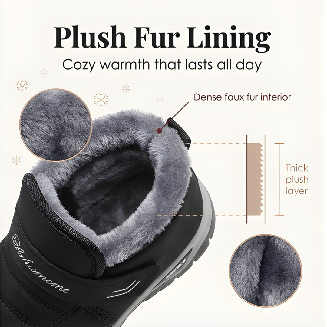 Cozara - Fur Lined Slip On Winter Boots