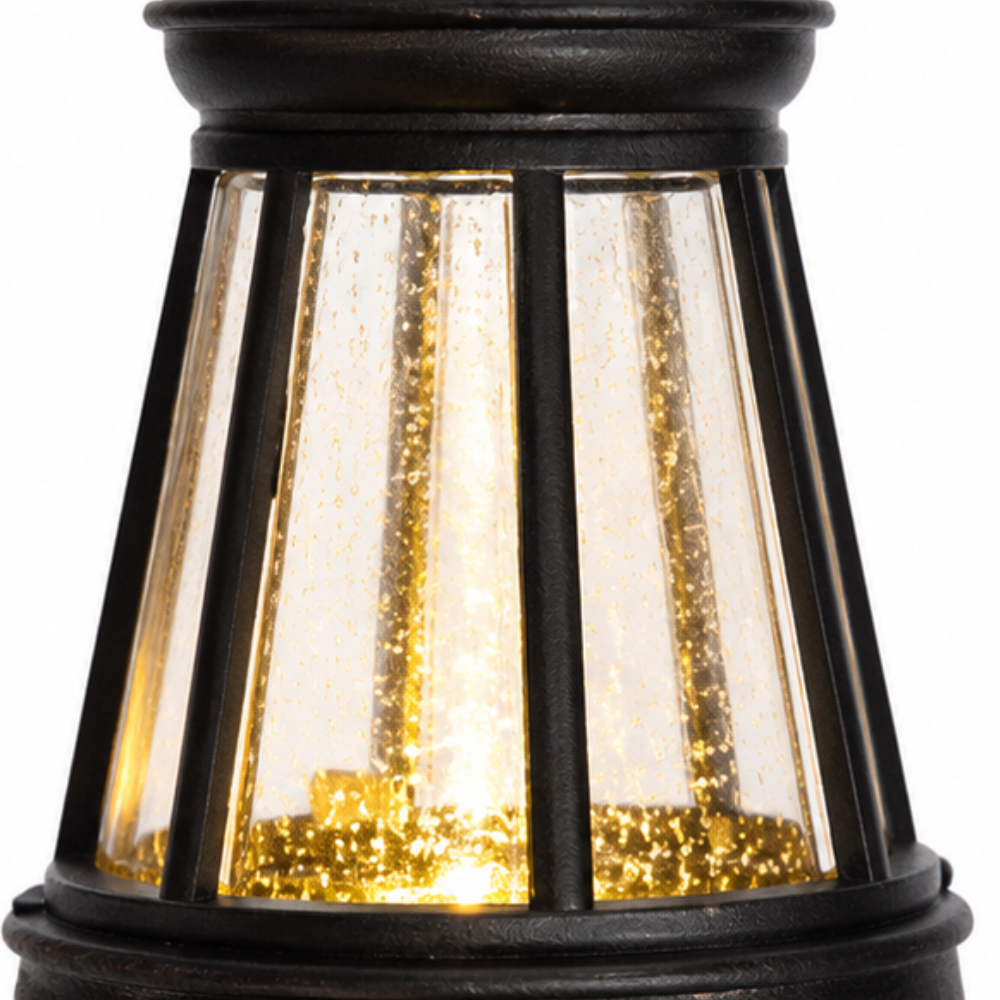 Lumeria – Aged Bronze Look Elephant Solar Lantern Garden Statue