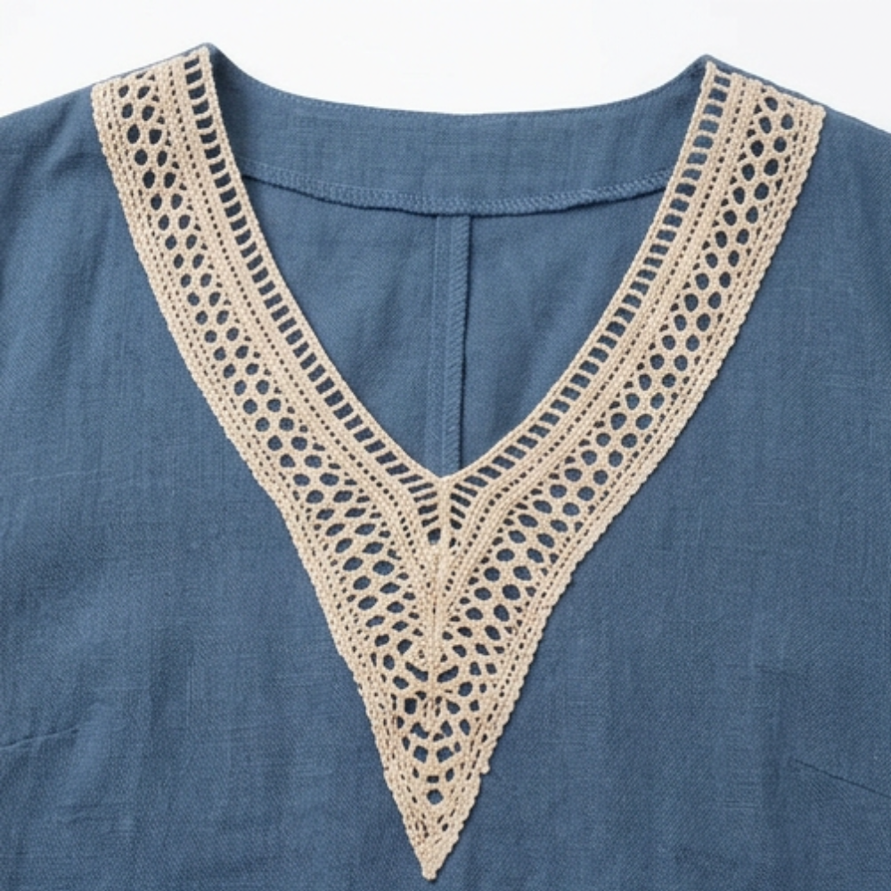 Linora – Women's Crochet V-Neck Two-Piece Set
