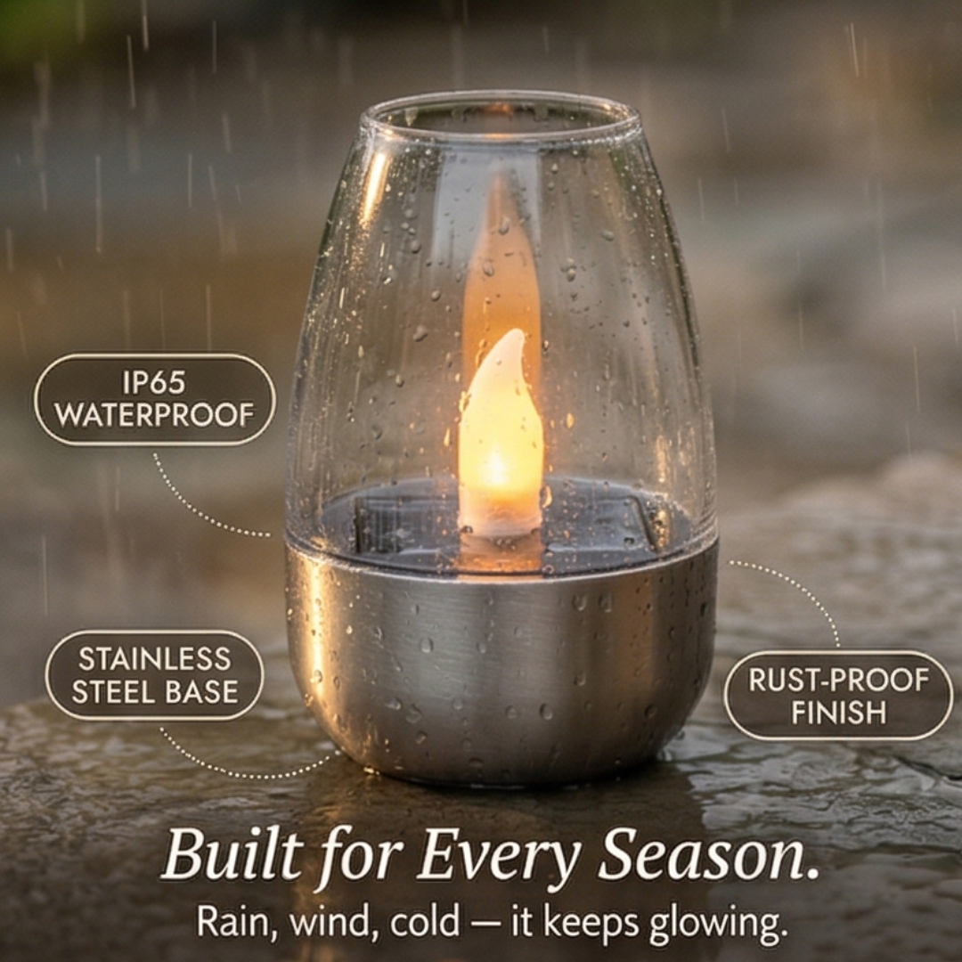Lumivara – Solar Flickering Candle Light for Outdoor Evenings