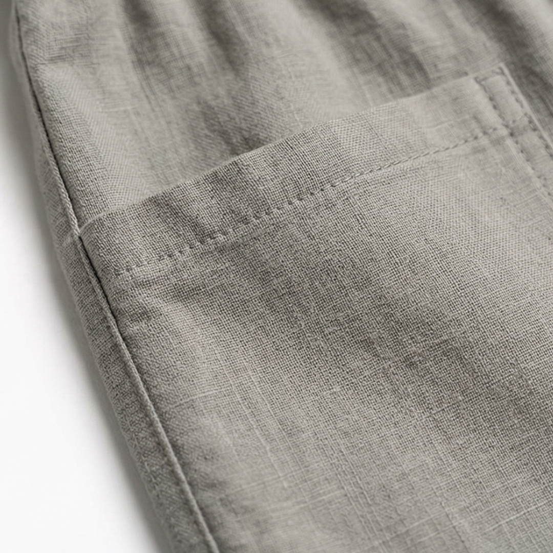 Brezia – Relaxed Fit Cotton Linen Capris for Women