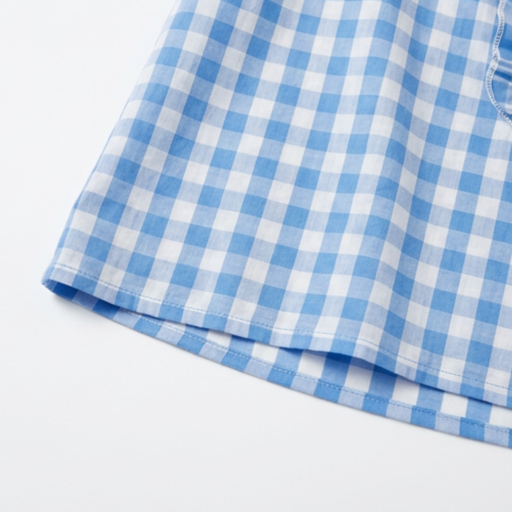 Brindle – Women's Puff Sleeve Gingham Top