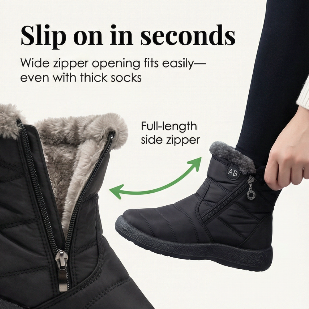 Frostiva - Fur Lined Winter Ankle Boots