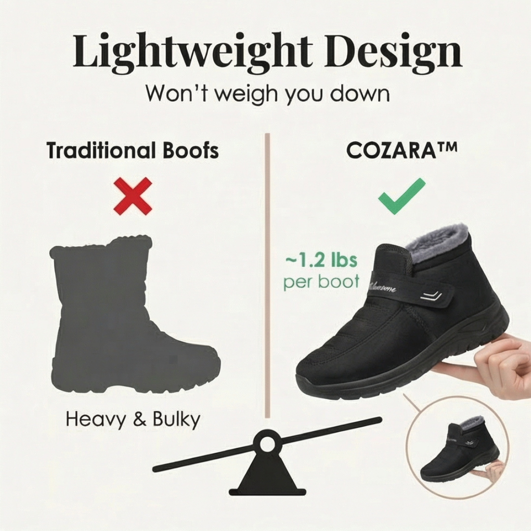 Cozara - Fur Lined Slip On Winter Boots