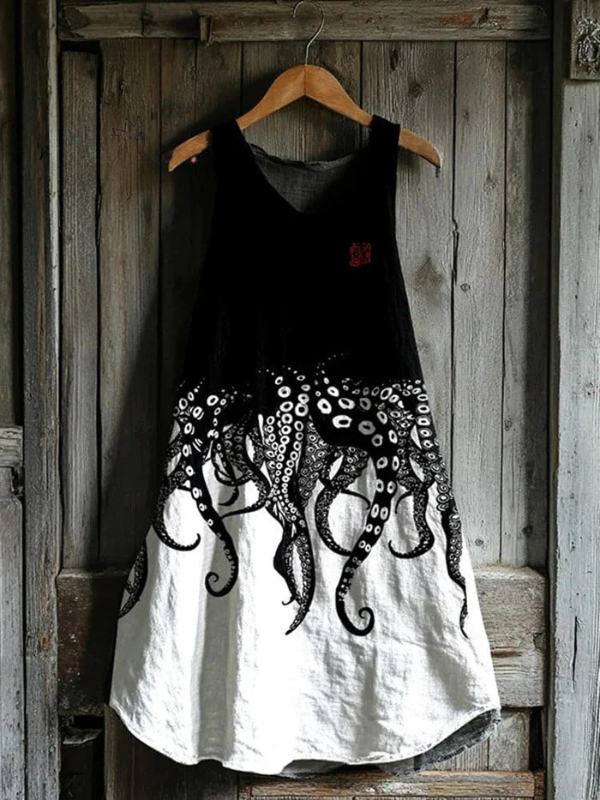 Octopus Tentacle Linen Dress