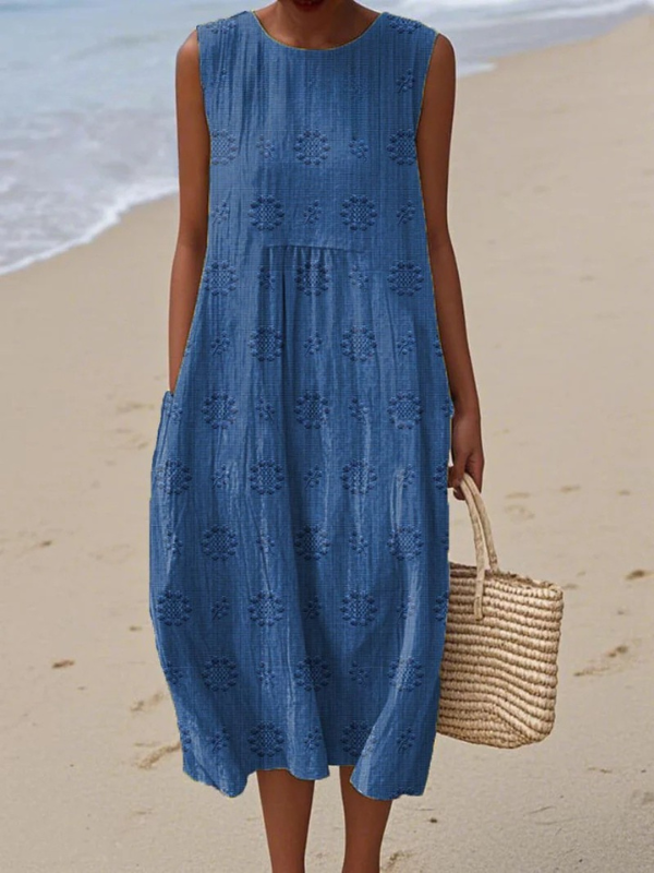 Sara - Patterned Midi Dress