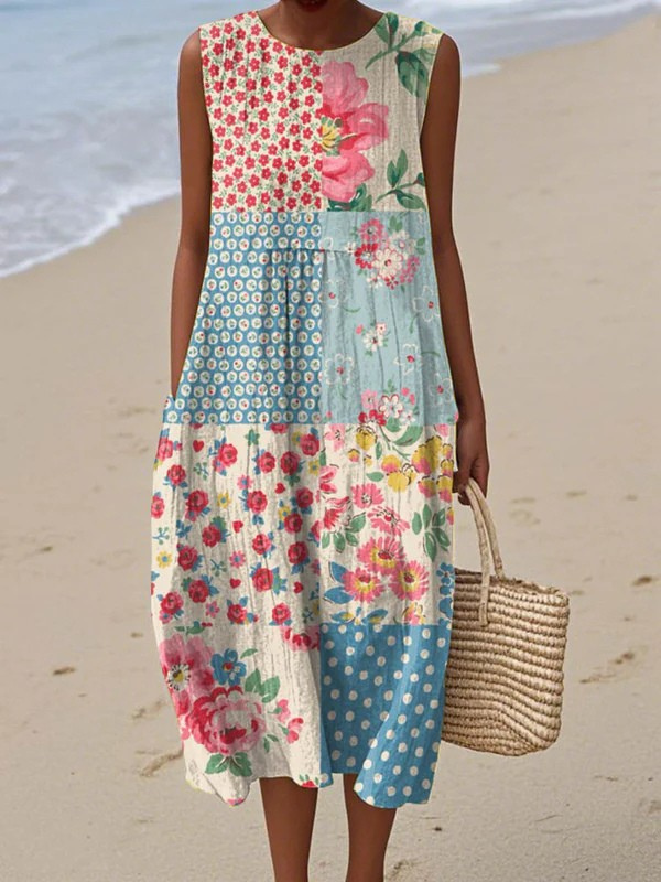 Anna | Midi Patchwork Dress