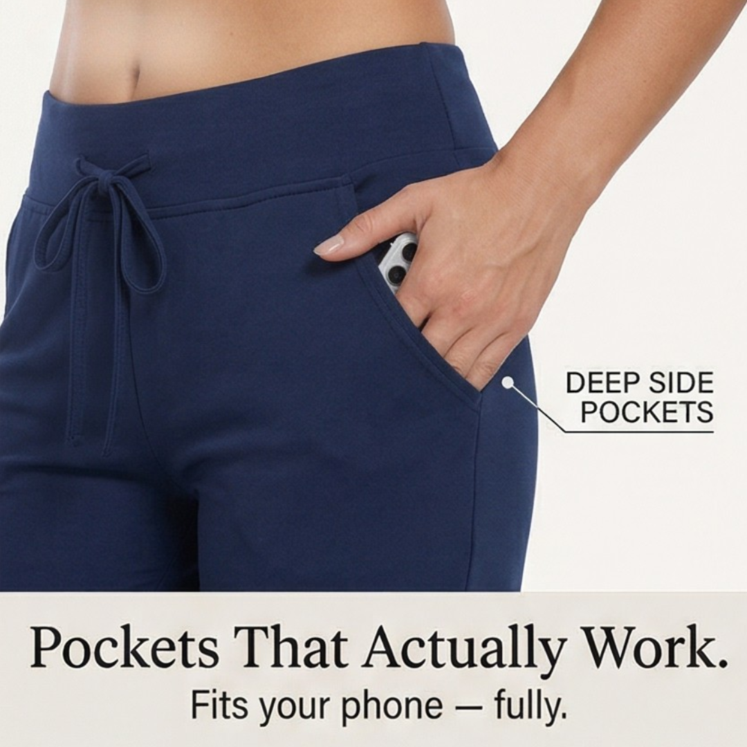 Lunara – Soft Cotton Drawstring Capri Joggers