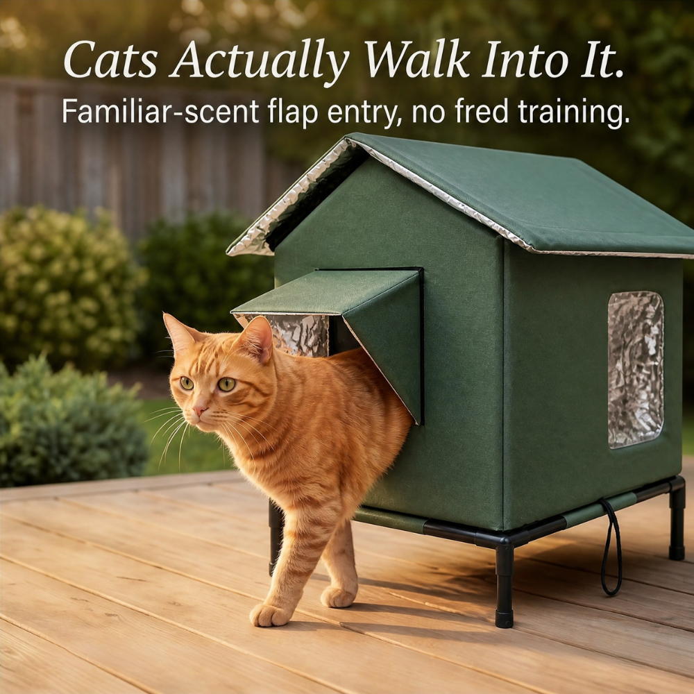 CatHaven – Waterproof Cat House with Thermal Lining