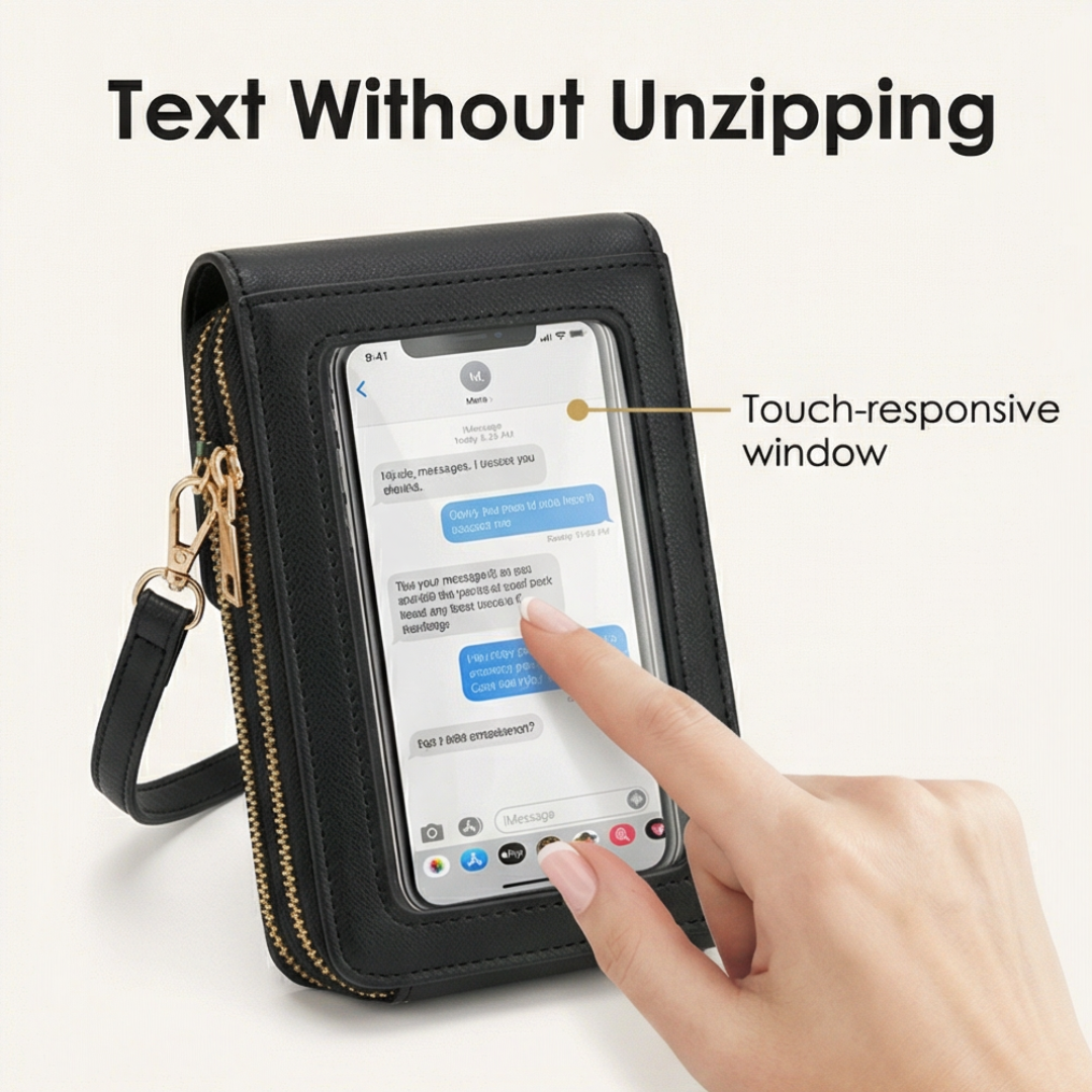Carrara - Touch through crossbody phone purse