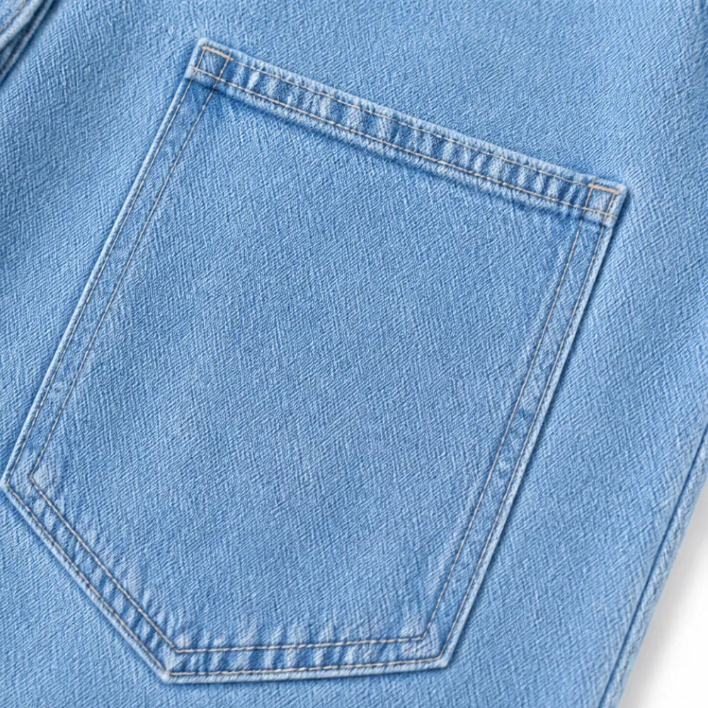 Lora – Vintage Overalls with Button Front and Patch Pockets