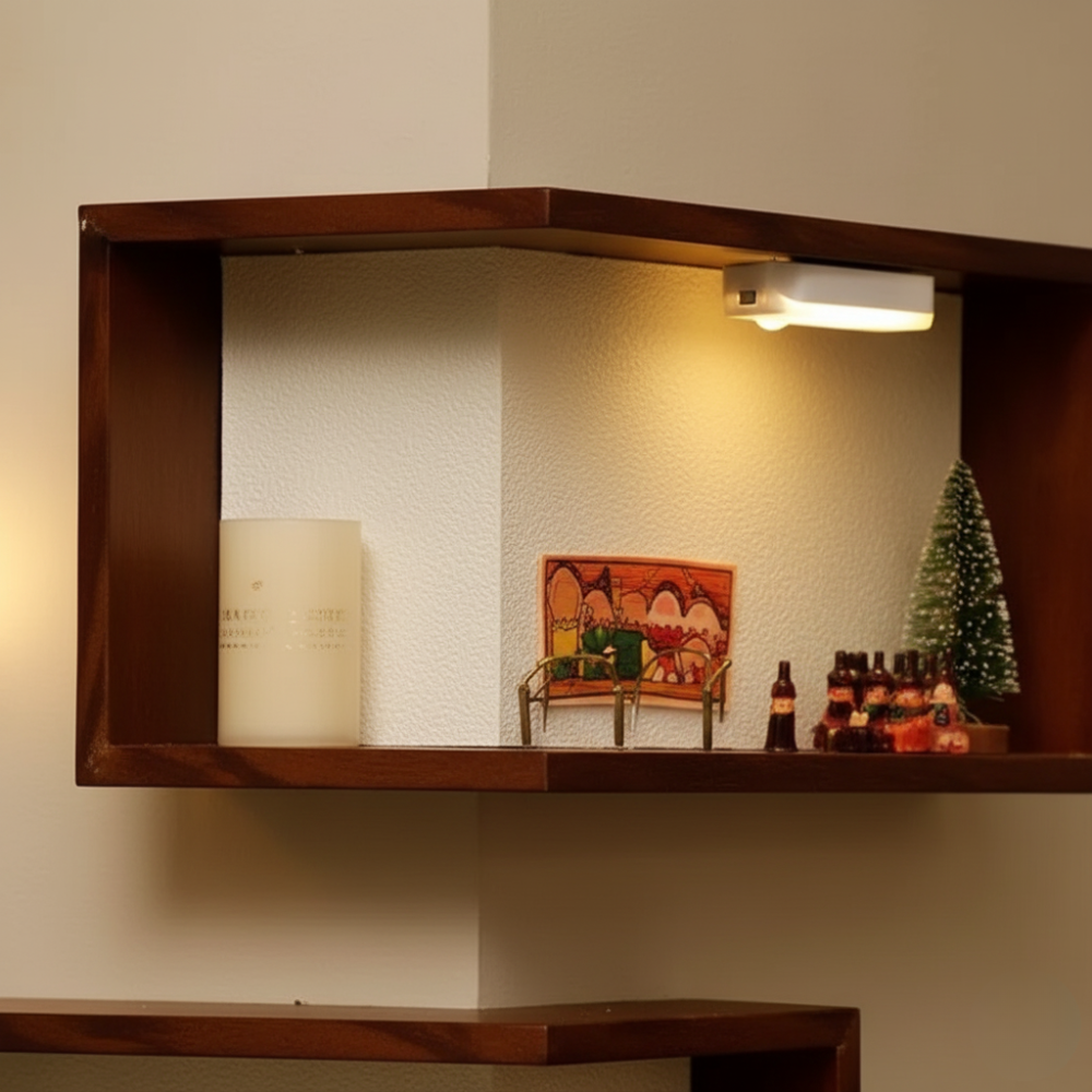 LuminaCorner – Illuminated Corner Wall Shelves with LED