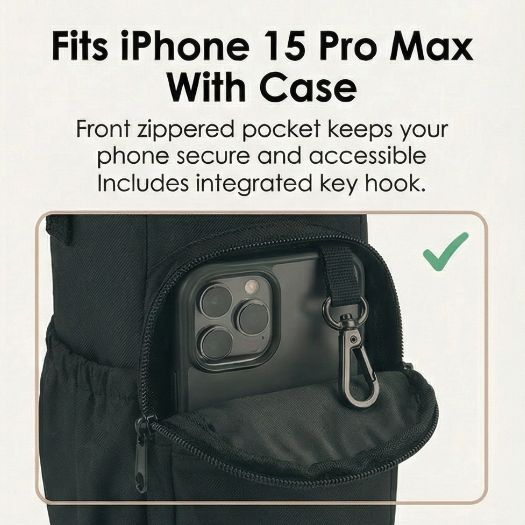 Carryvive – Insulated Water Bottle Carrier with Phone Pocket