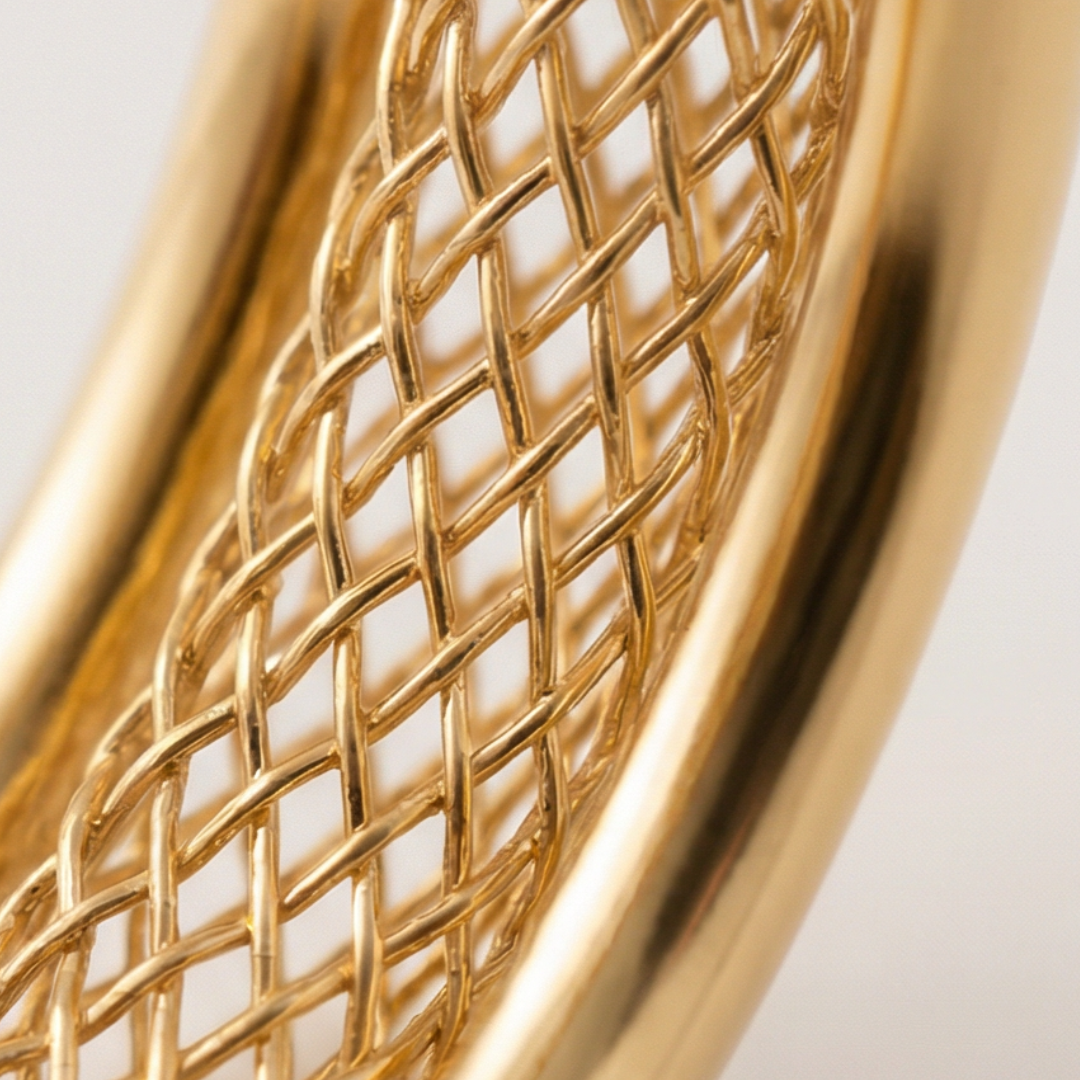 Lumiere - Double Layer Mesh Hoop Earrings