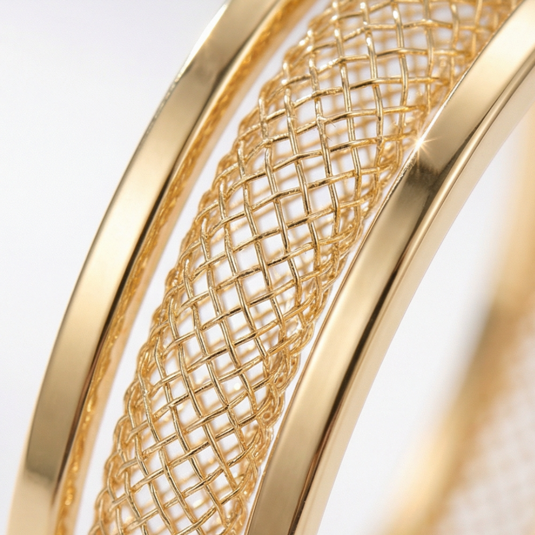 Lumiere - Double Layer Mesh Hoop Earrings