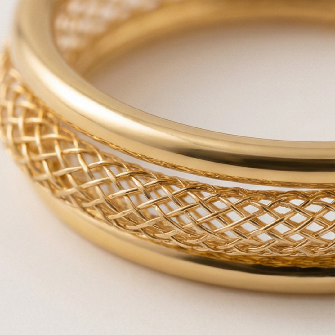 Lumiere - Double Layer Mesh Hoop Earrings